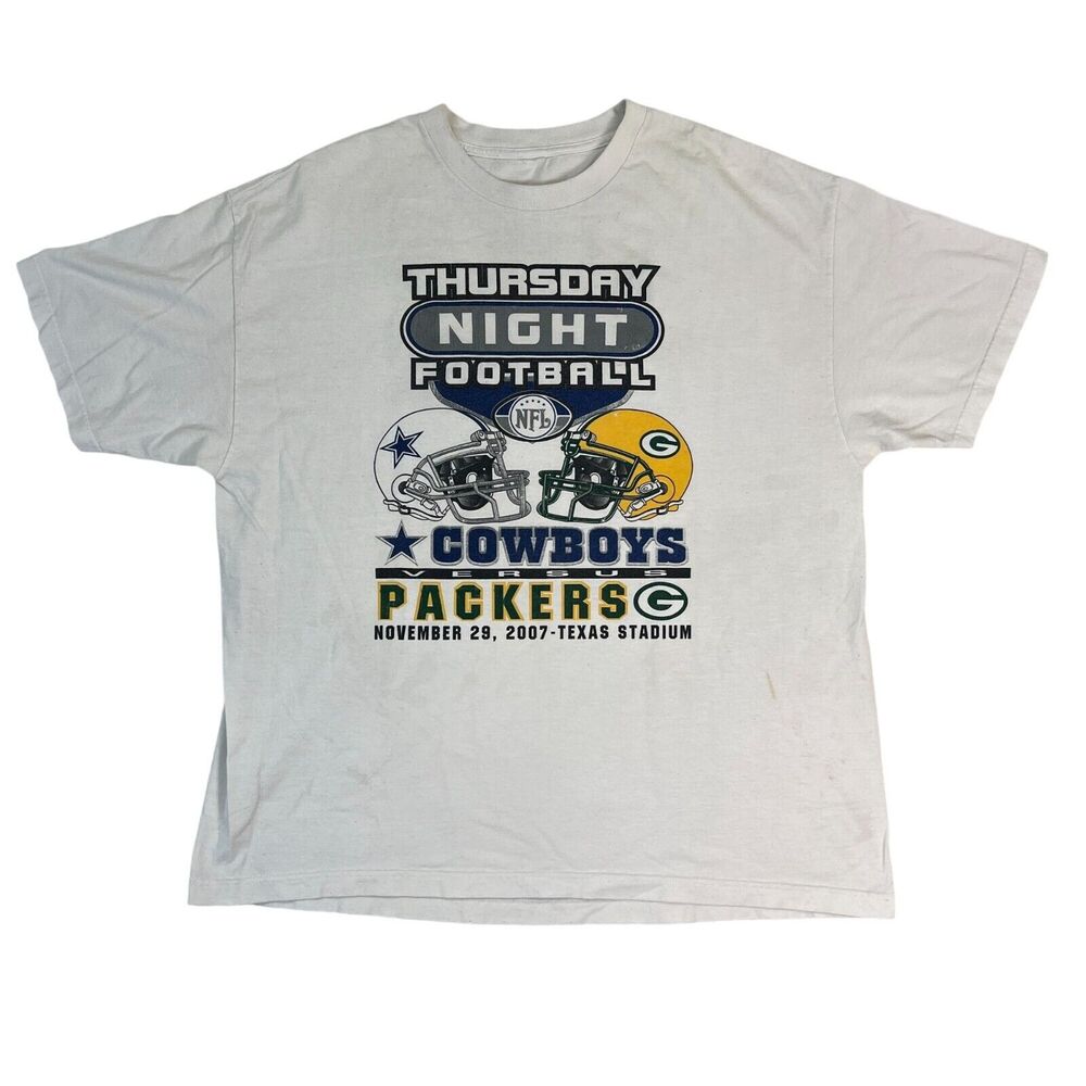 Packers Dallas Cowboys Thursday Night Football Shirt XL NFL Flaws Distressed